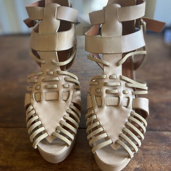 Givenchy Caged Wedge Ankle Strap open Toe Bootie - Picture 3 of 8